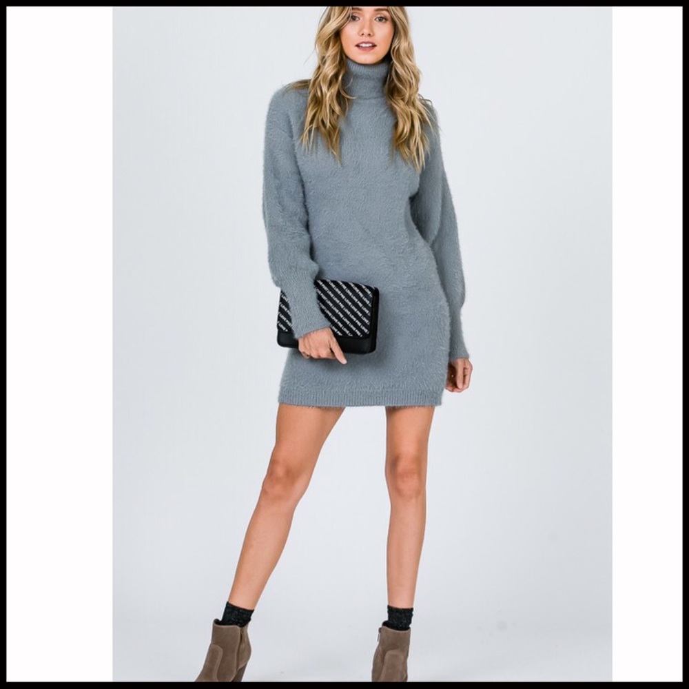 Fuzzy Sweater Dress - Picture 3 of 5
